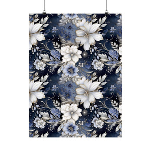 Nocturnal Bloom Pattern 012 - 18 in x 24 in Matte Poster