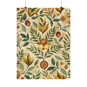 Folk Floral Pattern, Greek Inspired 01 - 18 in x 24 in Matte Poster