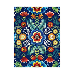 Folk Floral Pattern, Polish Inspired 04 - 18 in x 24 in Matte Poster