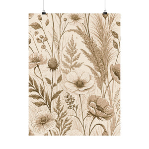Wildflowers Pattern 118 - 18 in x 24 in Matte Poster