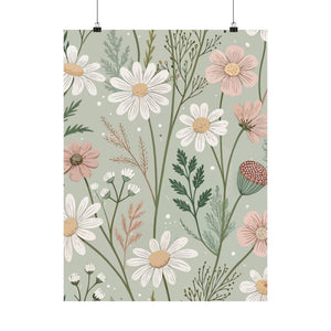 Wildflowers Pattern 144 - 18 in x 24 in Matte Poster