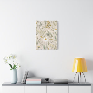 Wildflowers Pattern 057 - 18 in x 24 in Matte Canvas, Stretched, 1.25 in