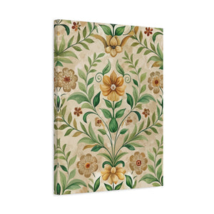 Folk Floral Pattern, Armenian Inspired 01 - 18 in x 24 in Matte Canvas, Stretched, 1.25 in