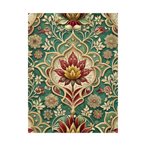 Folk Floral Pattern, Mughal Inspired 02 - 18 in x 24 in Matte Poster