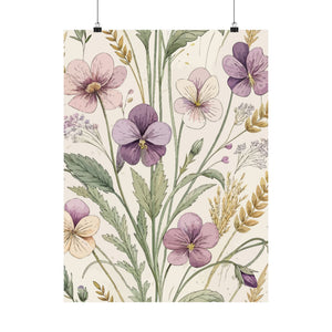 Wildflowers Pattern 121 - 18 in x 24 in Matte Poster