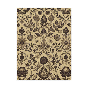 Folk Floral Pattern, Afghan Inspired 01 - 18 in x 24 in Matte Canvas, Stretched, 1.25 in