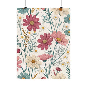 Wildflowers Pattern 110 - 18 in x 24 in Matte Poster
