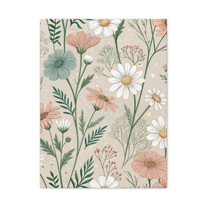 Wildflowers Pattern 143 - 18 in x 24 in Matte Canvas, Stretched, 1.25 in