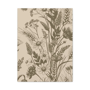 Wildflowers Pattern 133 - 18 in x 24 in Matte Canvas, Stretched, 1.25 in