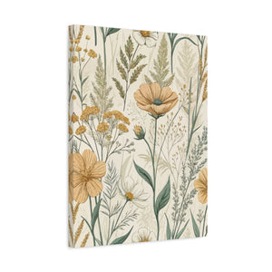 Wildflowers Pattern 162 - 18 in x 24 in Matte Canvas, Stretched, 1.25 in