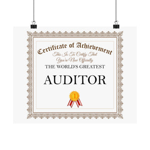 World's Greatest Auditor - 14 in x 11 in Matte Poster