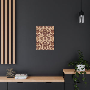 Folk Floral Pattern, Aztec Inspired 02 - 18 in x 24 in Matte Canvas, Stretched, 1.25 in