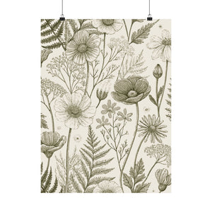 Wildflowers Pattern 149 - 18 in x 24 in Matte Poster