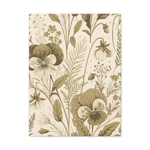 Wildflowers Pattern 009 - 18 in x 24 in Matte Canvas, Stretched, 1.25 in