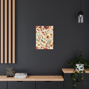Folk Floral Pattern, Czech Inspired 01 - 18 in x 24 in Matte Canvas, Stretched, 1.25 in