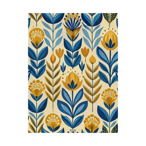 Folk Floral Pattern, Scandinavian Inspired 02 - 18 in x 24 in Matte Poster