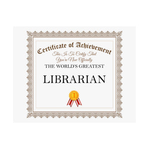 World's Greatest Librarian - 14 in x 11 in Matte Poster