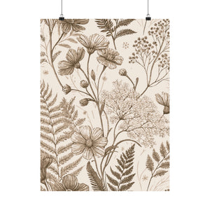 Wildflowers Pattern 116 - 18 in x 24 in Matte Poster