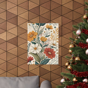 Wildflowers Pattern 070 - 18 in x 24 in Matte Poster