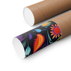 Mexican Floral Fiesta Pattern 058 - 18 in x 24 in Matte Poster
