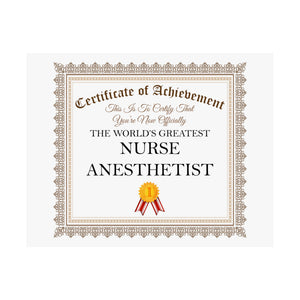 World's Greatest Nurse Anesthetist - 14 in x 11 in Matte Poster