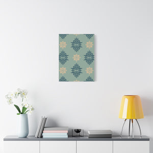 Damask Pattern 023 - 18 in x 24 in Matte Canvas, Stretched, 1.25 in