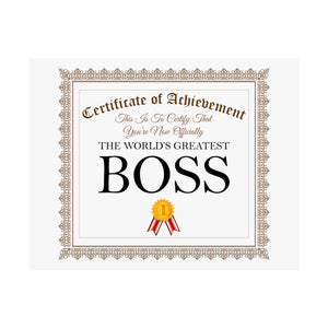 World's Greatest Boss - 14 in x 11 in Matte Poster