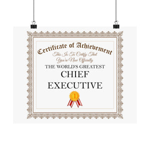 World's Greatest Chief Executive - 14 in x 11 in Matte Poster