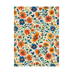 Mexican Floral Fiesta Pattern 012 - 18 in x 24 in Matte Poster