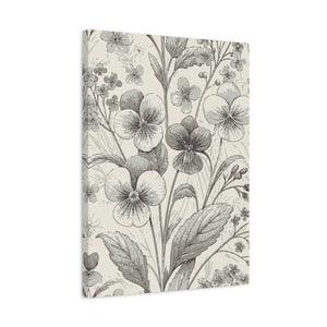 Wildflowers Pattern 159 - 18 in x 24 in Matte Canvas, Stretched, 1.25 in