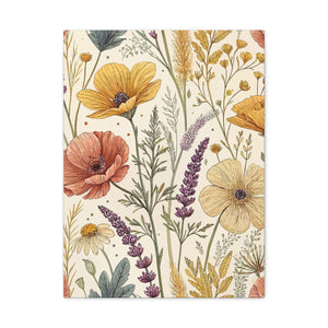 Wildflowers Pattern 005 - 18 in x 24 in Matte Canvas, Stretched, 1.25 in