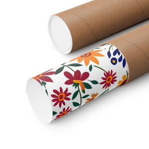 Mexican Floral Fiesta Pattern 017 - 18 in x 24 in Matte Poster