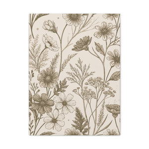 Wildflowers Pattern 100 - 18 in x 24 in Matte Canvas, Stretched, 1.25 in