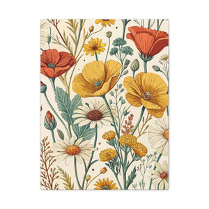 Wildflowers Pattern 169 - 18 in x 24 in Matte Canvas, Stretched, 1.25 in