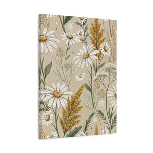 Wildflowers Pattern 137 - 18 in x 24 in Matte Canvas, Stretched, 1.25 in