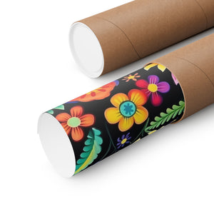 Mexican Floral Fiesta Pattern 029 - 18 in x 24 in Matte Poster