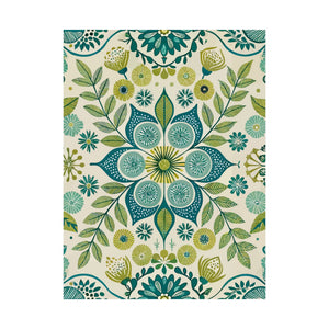 Folk Floral Pattern, Scandinavian Inspired 08 - 18 in x 24 in Matte Poster