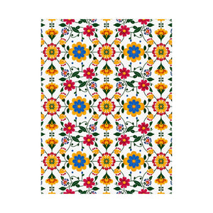 Mexican Floral Fiesta Pattern 018 - 18 in x 24 in Matte Poster