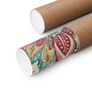 Folk Floral Pattern, Indian Inspired 05 - 18 in x 24 in Matte Poster