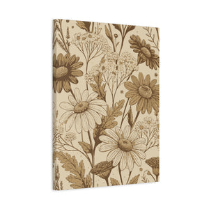 Wildflowers Pattern 013 - 18 in x 24 in Matte Canvas, Stretched, 1.25 in