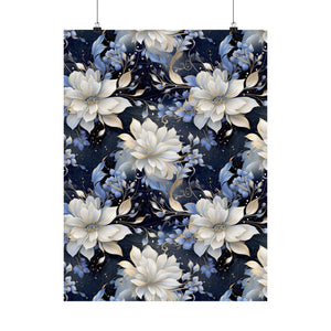 Nocturnal Bloom Pattern 008 - 18 in x 24 in Matte Poster