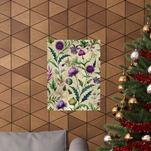 Folk Floral Pattern, Scottish Inspired 01 - 18 in x 24 in Matte Poster