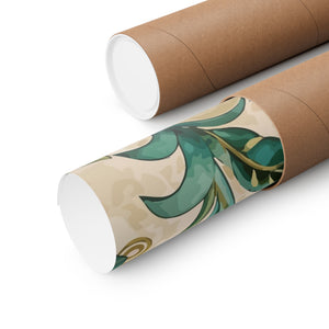 Folk Floral Pattern, Bhutanese Inspired 01 - 18 in x 24 in Matte Poster