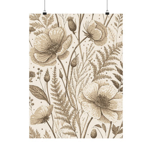 Wildflowers Pattern 099 - 18 in x 24 in Matte Poster