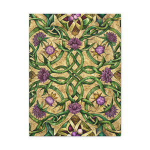 Folk Floral Pattern, Celtic Inspired 05 - 18 in x 24 in Matte Canvas, Stretched, 1.25 in