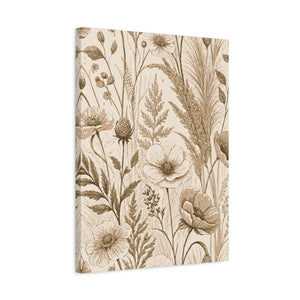Wildflowers Pattern 118 - 18 in x 24 in Matte Canvas, Stretched, 1.25 in