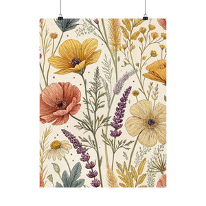 Wildflowers Pattern 005 - 18 in x 24 in Matte Poster