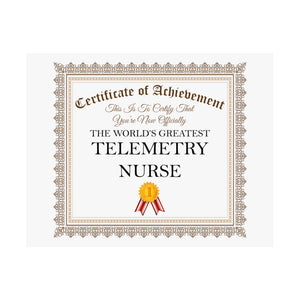 World's Greatest Telemetry Nurse - 14 in x 11 in Matte Poster