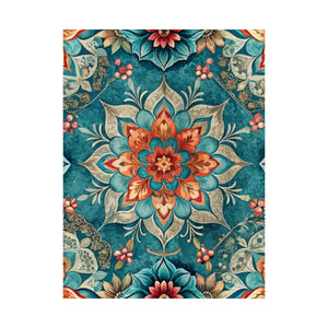 Folk Floral Pattern, Moroccan Inspired 04 - 18 in x 24 in Matte Poster