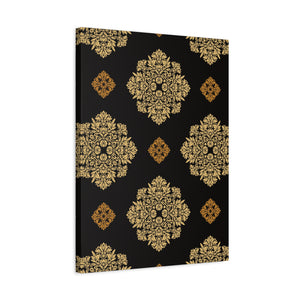 Damask Pattern 030 - 18 in x 24 in Matte Canvas, Stretched, 1.25 in